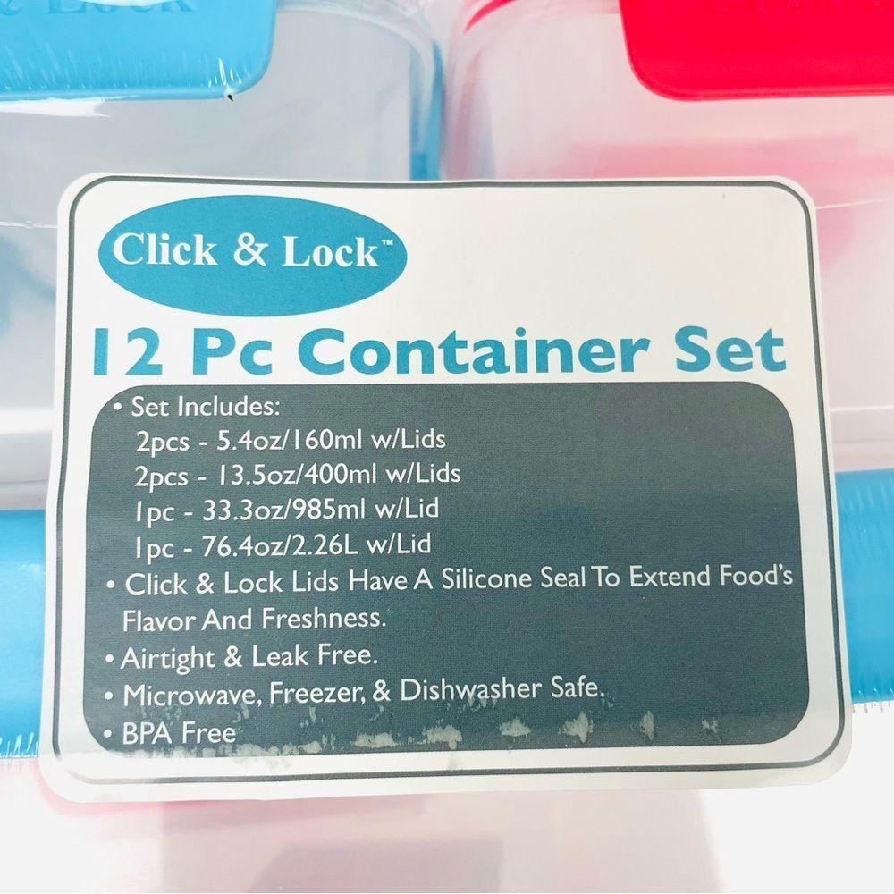 Click & Lock 12 Piece Multicolor Container Set - Picture 2 of 5